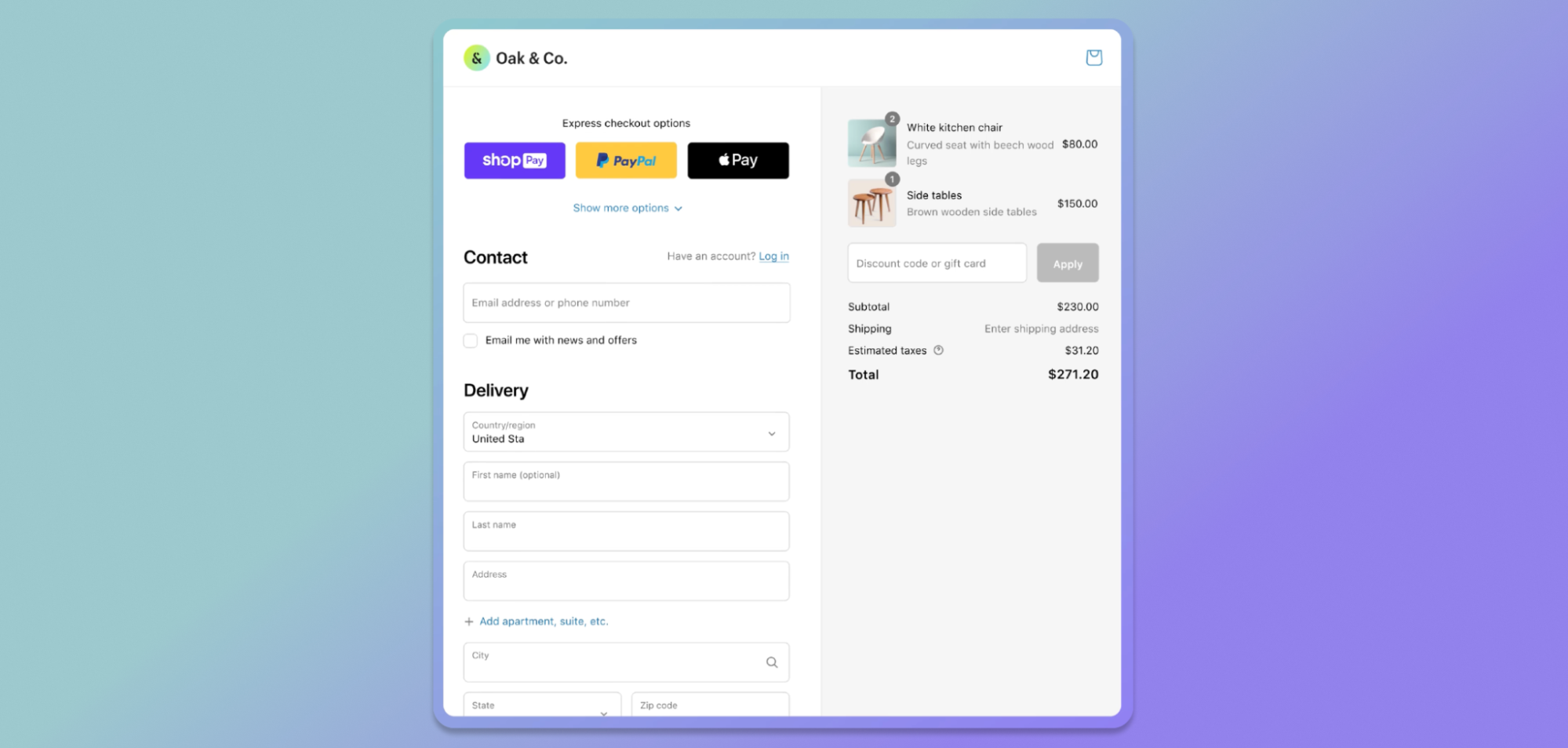 Shopify 结账流程检查示意