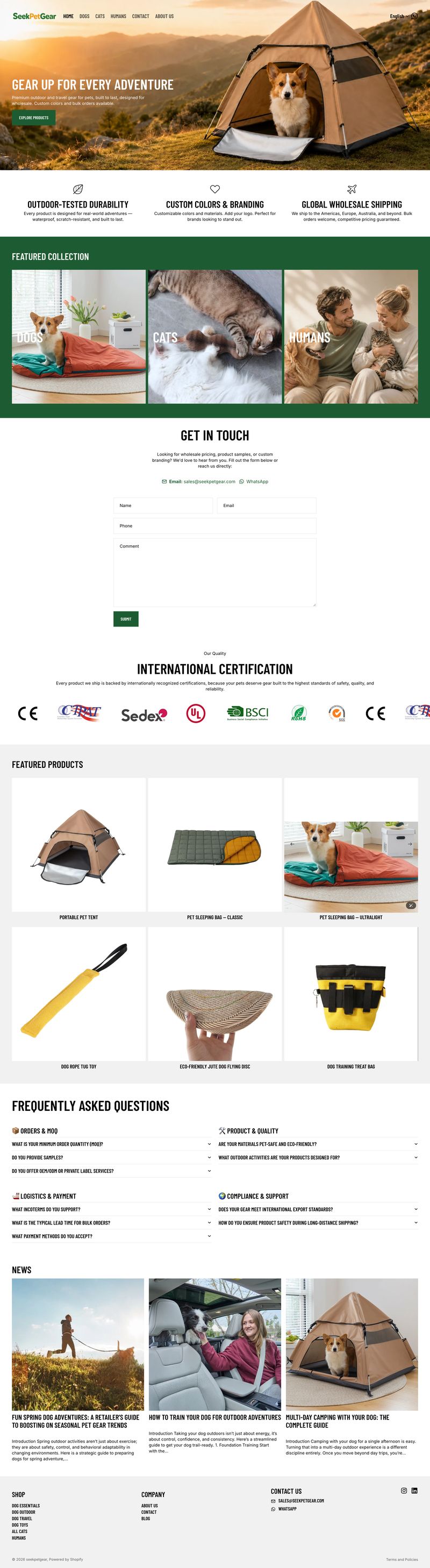 品牌独立站整页设计长图展示